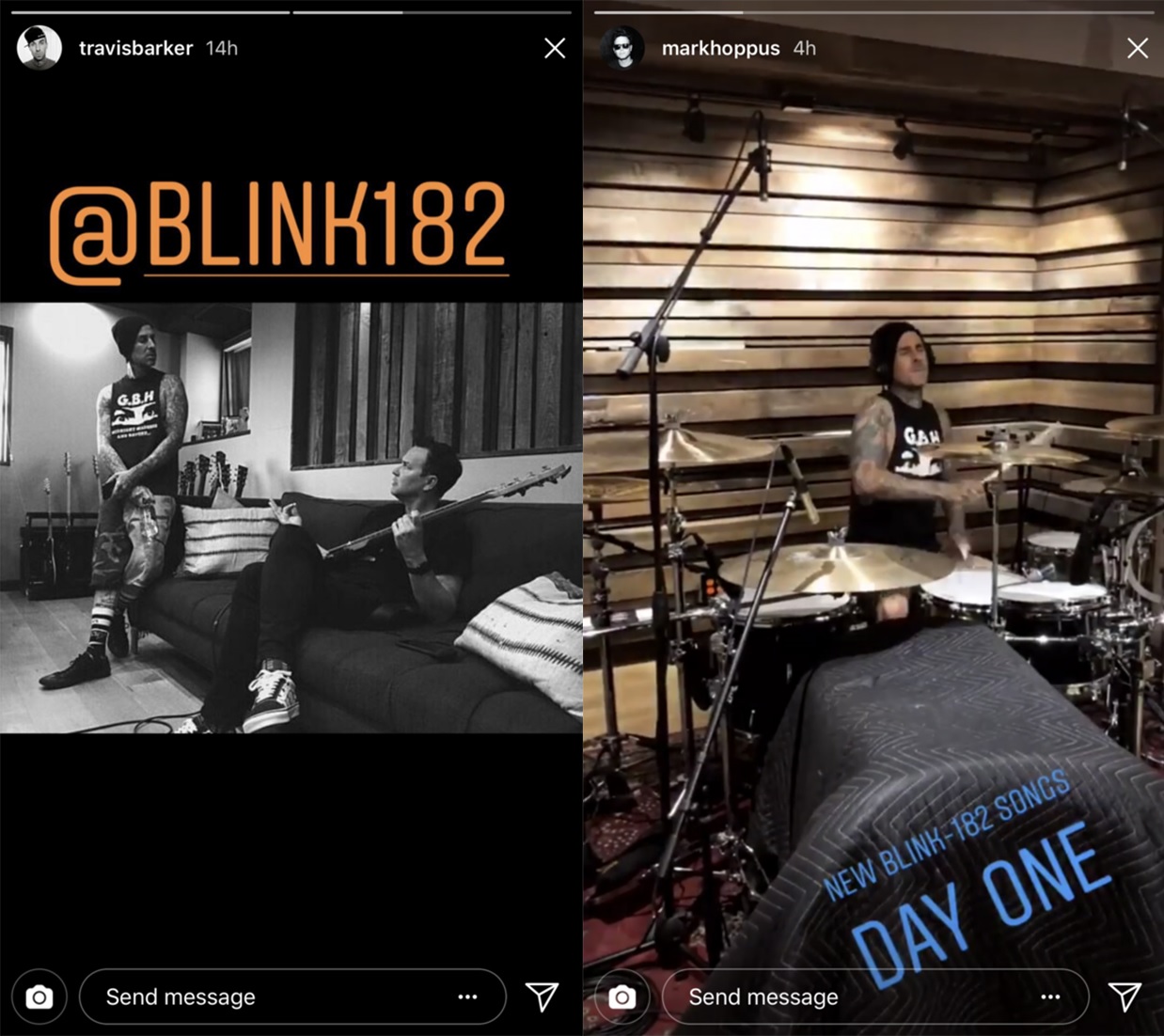 Aksi Blink 182 di Snapgram Mark Hoppus